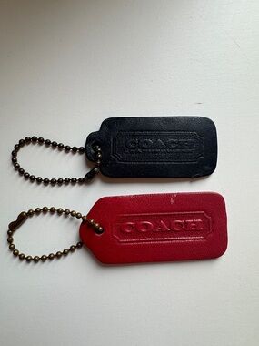Vintage coach hangtags red and black